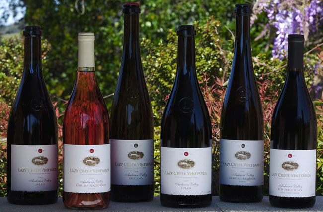 Lazy Creek Voneyards family of wines